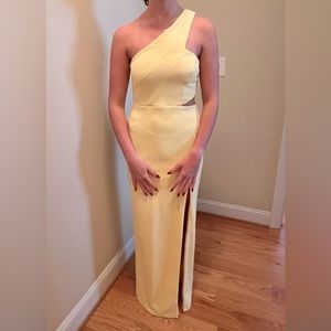 NEW Long cutout Yellow Prom Dress size 10